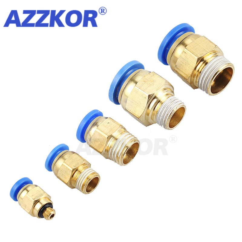 5 kpl pc pneumaattinen letkuliitin ilmakompressorin osat suora työntöpaineilmaliitin 1/2 " 1/4 " 3/8 " 1/8 " m5 uros -4 6 8 10 12