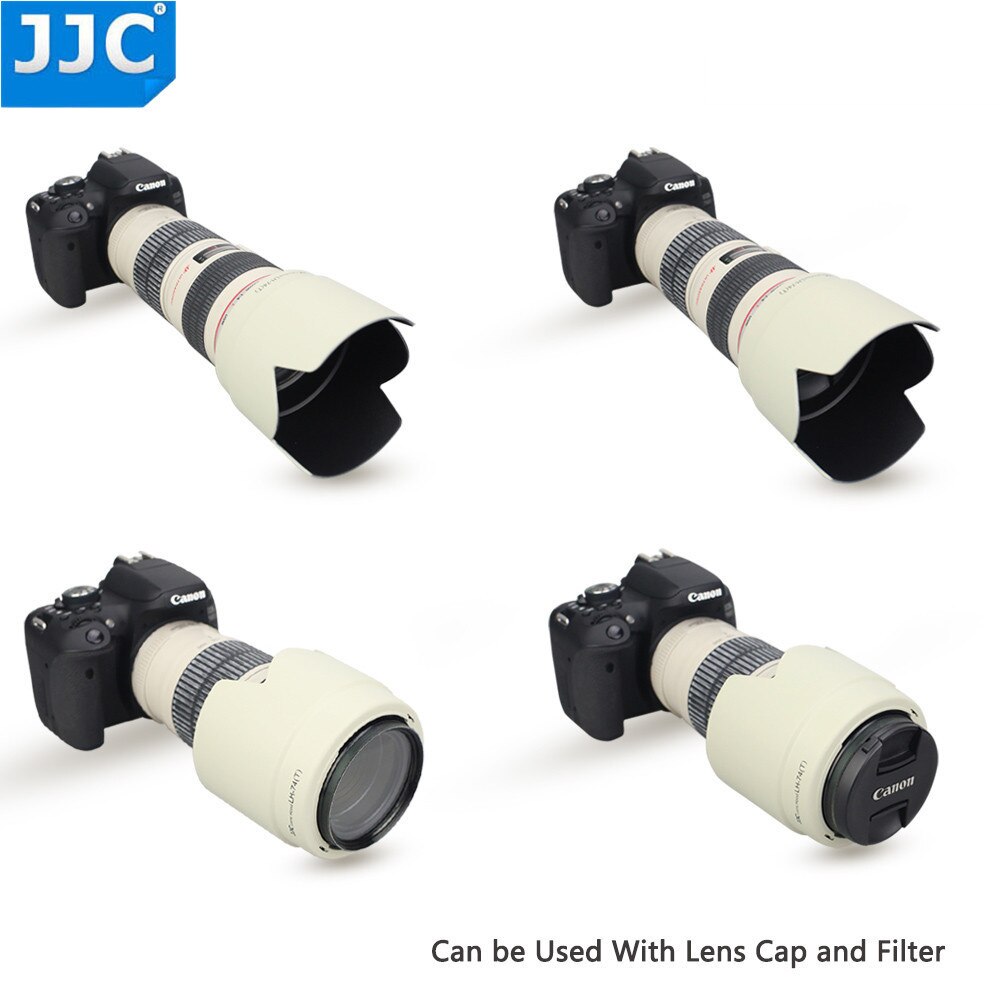 JJC Bajonet Zonnekap Shade voor CANON EF 70-200mm f/4L IS USM/EF 70 -200mm f/4L USM vervang ET-74 vervangt ET-74