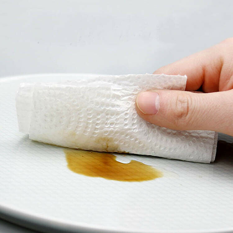 1 rollo de papel de cocina reutilizable para la familia, lavable, no tejido de bambú, paño de cocina, paño de lavado, toalla de limpieza