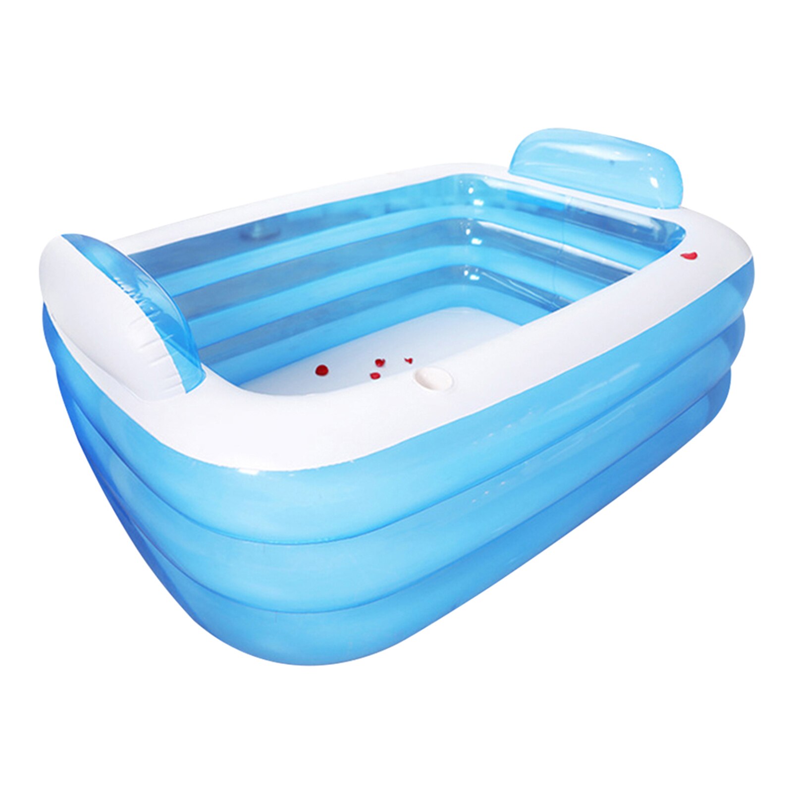 Zomer Opblaasbare Dubbele Bad 3 Lagen Verdikte Pvc Zwembad Thuis Opblaasbare Zwembad Peuterbad Baden Bad: 150x105x55cm