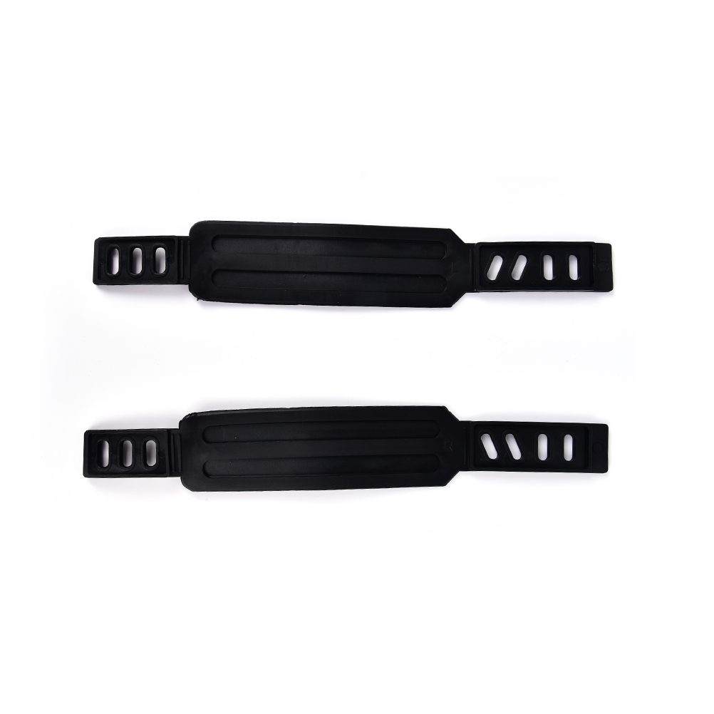 1 par plastik pedal stropper spænde, anti-slip pedal tå strop fast gear til cykel mtb cykel bmx cykel pedal sort