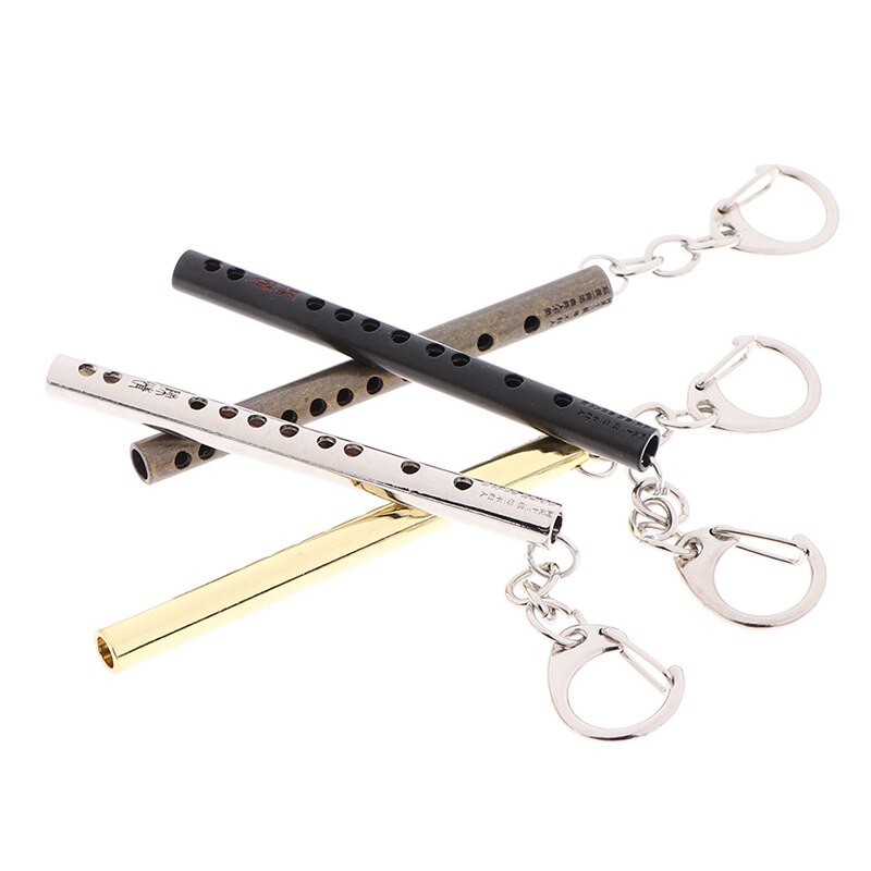 Mini Pocket Muziekinstrument Sleutelhanger Cosplay Prop Accessoires Fluit Sleutelhanger Sleutelhanger Hanger