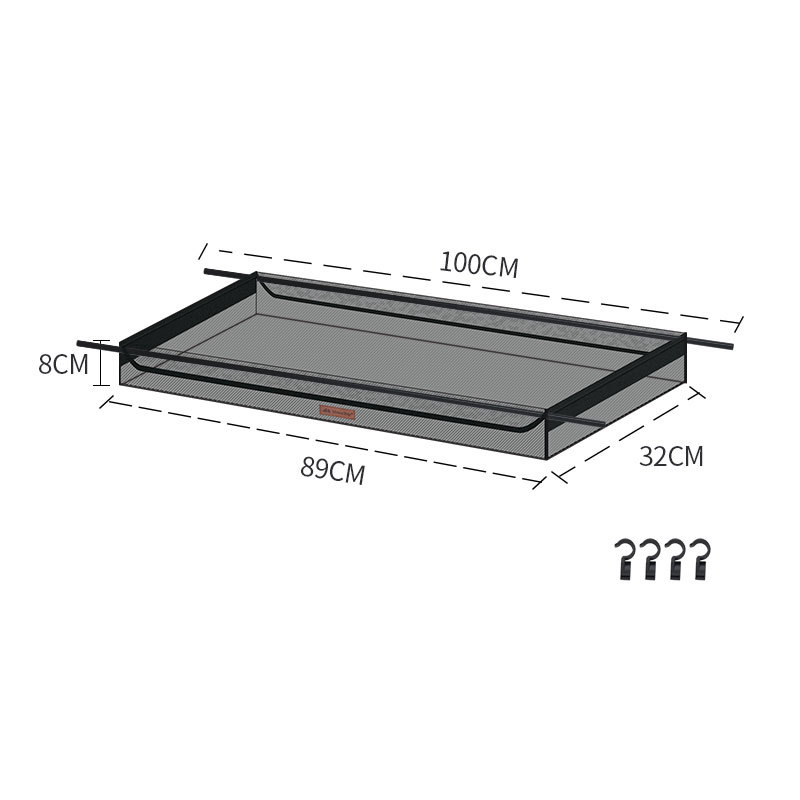 ShineTrip Camping Hanging Rack Tripod Hanger With Hook Outdoor Cookware Pot Pan Lamp Clothes Storage Hang Stand Folding Portable: L Mesh Bag