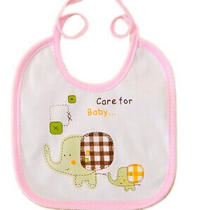 newborn Bib eat Dou Bibs rice bag children eat clothes Cotton waterproof slobber towel: Pink