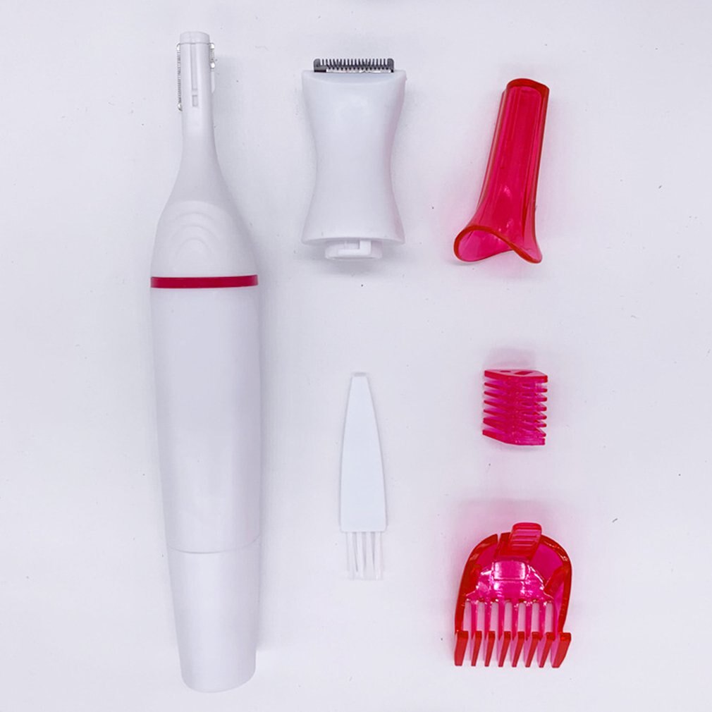 5 In 1 Vrouwen Ontharing Vrouwen Scheerapparaat Vrouwelijke Scheren Machine Elektrische Trimmer Scheermes Bikini Voor Wenkbrauw Gezicht Onderarm