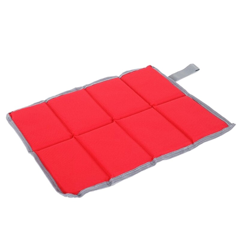 Coussin de siège de randonnée pliable, étanche, ultraléger, tapis de siège d&#39;extérieur pour pique-nique, randonnée: Red