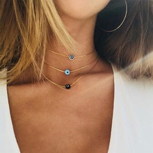 Boho Gouden Ketting Boze Oog Choker Ketting Voor Vrouwen Fatima Chocker Kraag Collier Femme Collares Mujer Colar Naszyjnik Ketting
