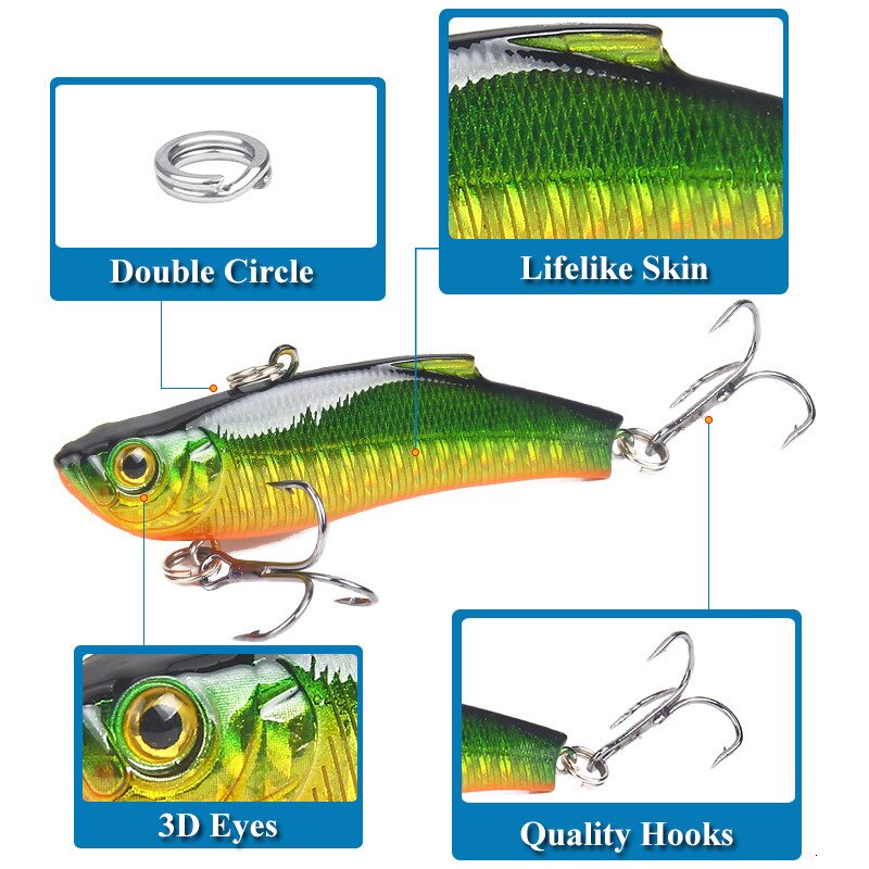 Vib Fishing Lure Weights 18g Sinking Fishing Lures Bass Fish Lure Articulos De Pesca Isca Artificial Tackle Bait