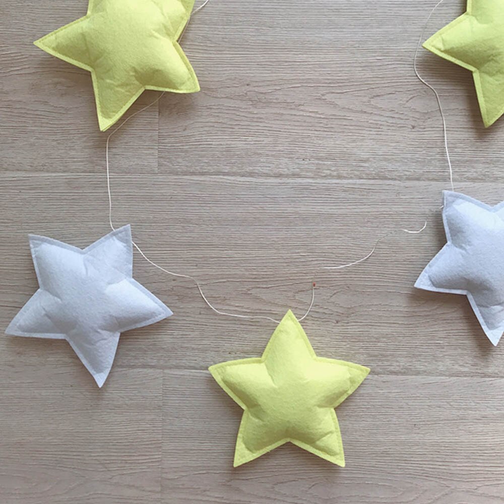 Babykamer Decor Star Bumper Nordic Ins Stijl Baby Wieg Muur Opknoping Decoratie Tent Fotografie Props Pasgeboren Baby Bumper: Stars-5