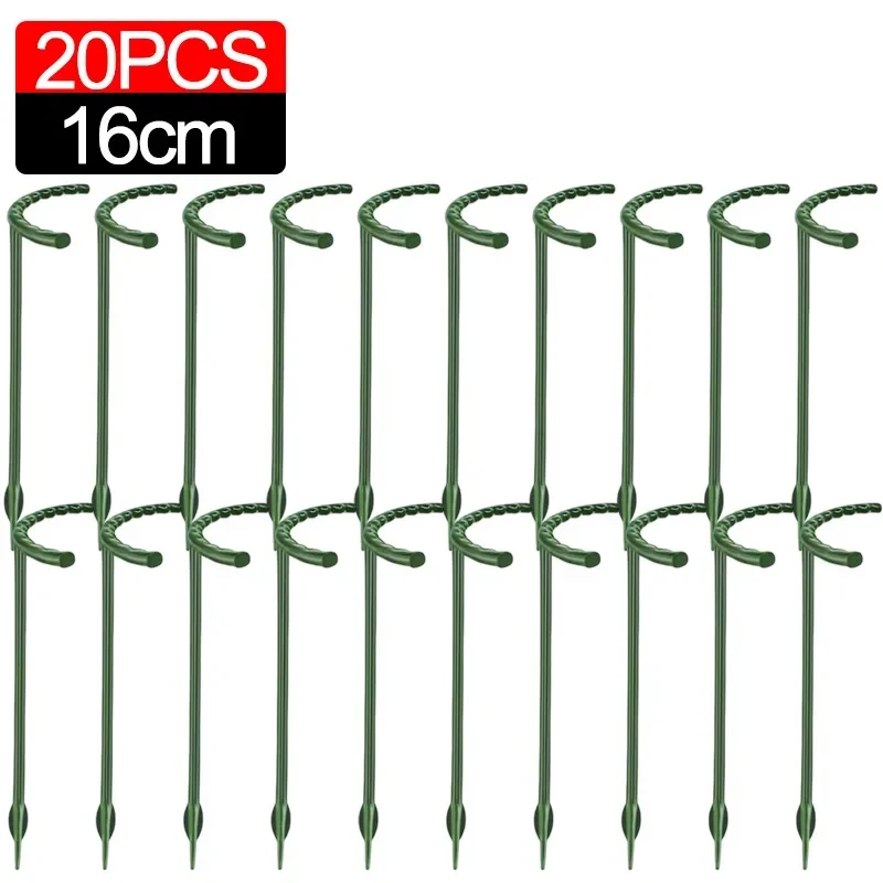Soporte de plástico para plantas, marco de pila, arreglo de invernadero, varilla fija semicircular, soporte de escalada para plantas y flores de interior, 1/40 Uds.: Azul