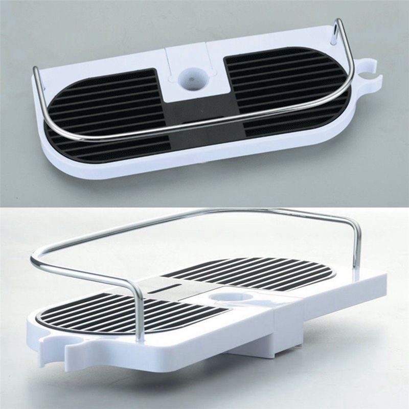 Badeværelse hylde opbevaring rack bruser hylde étagère douche shampoo holder håndklæde bakke justerbare badeværelse hylder baño