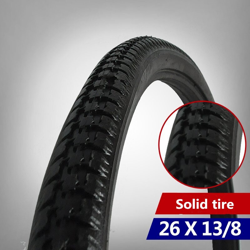 26*1 3/8 Black MTB Solid Fixed Gear Road Bike Tire Bicycle Tire Cycling Tubeless Tyre 26X1.375 Tire Bicycle Tires