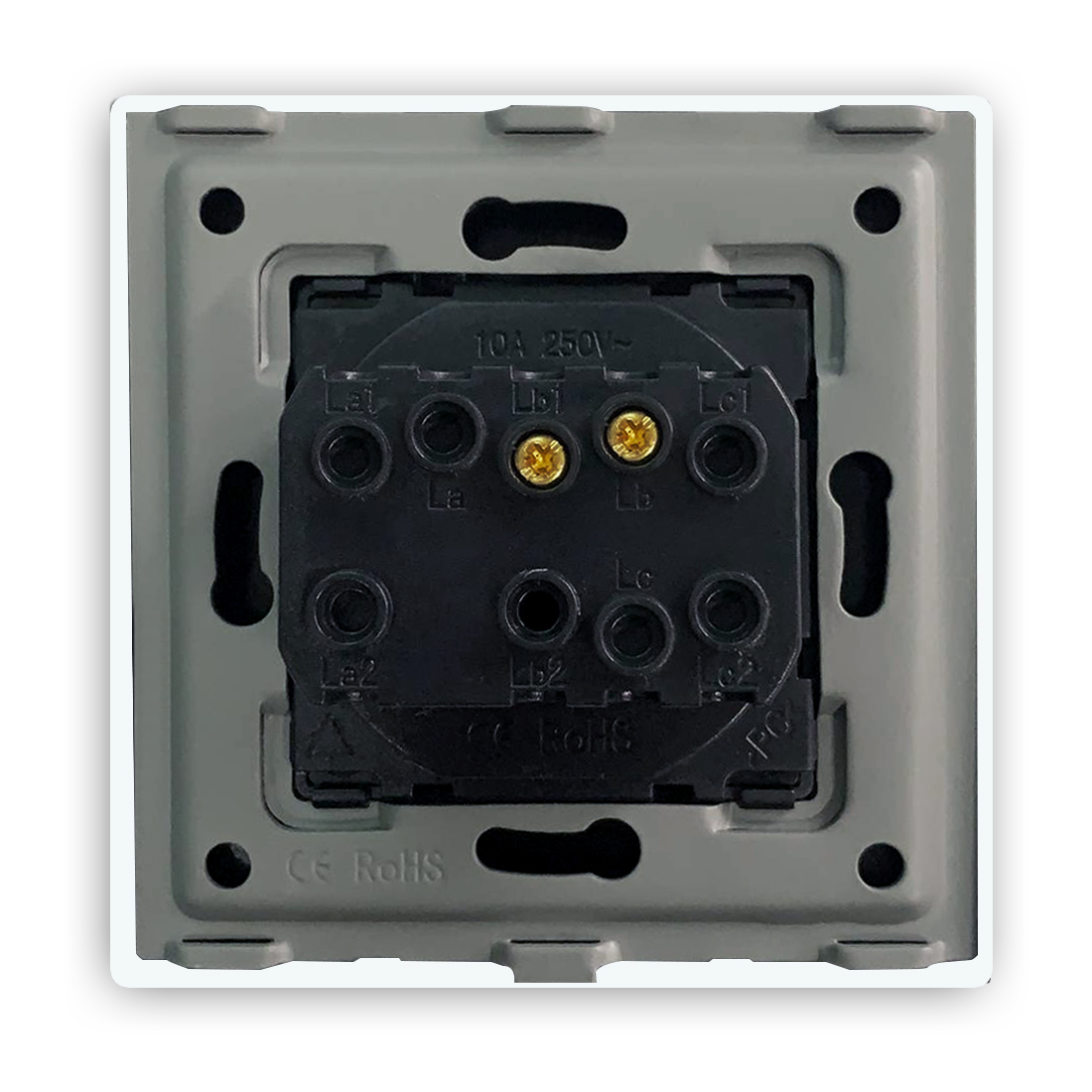 BSEED – interrupteur poussoir mécanique pour applique murale, 1/2 gangs, 1 voie, bouton de commutation à rebond automatique avec cadre en verre, 250V