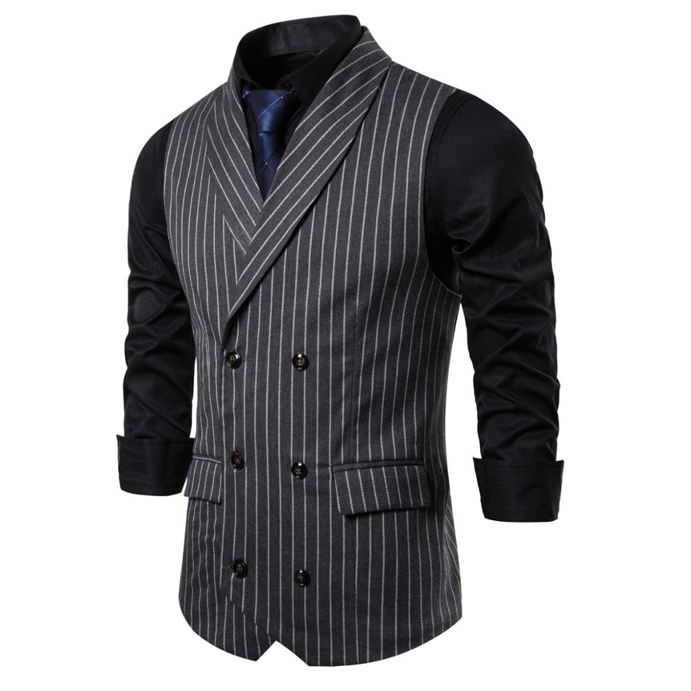 Vest i britisk stil herre slank passe kjole vester fiskebein bryllupsdress herre Vest gilet homme