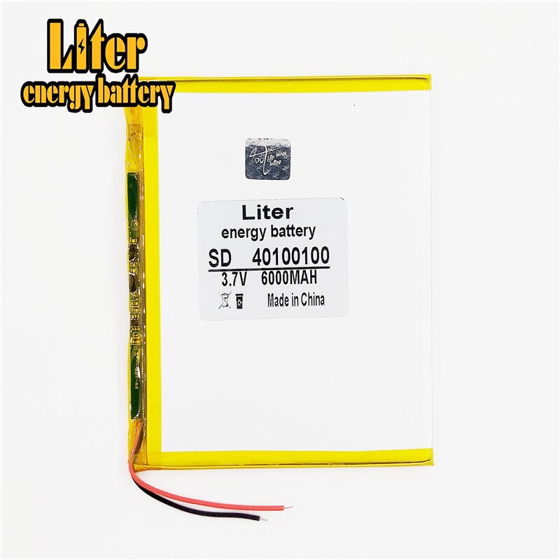 3.7V 6000mAh Battery Tablet PC tablet eneric brand of rechareable lithium polymer battery 40100100