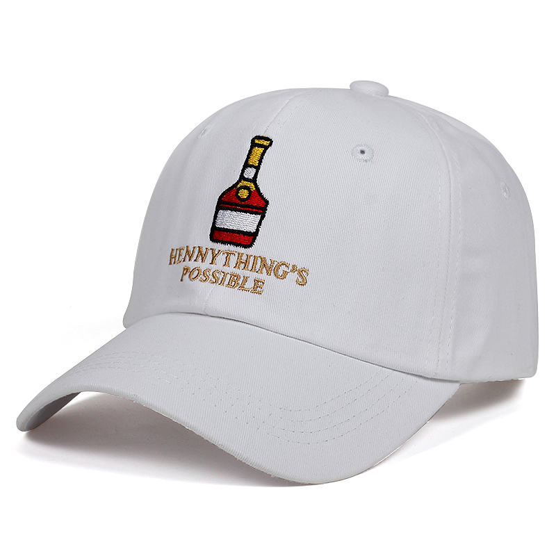 Ongestructureerde de rapper hennythings mogelijk vader hoed verstelbare baseball cap hiphop snapback golf cap vrouwen mannen trucker botten: WHITE