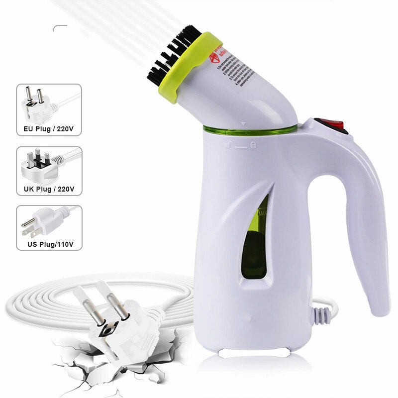 Ręczne elektryczne żelazko parowe ręczne tkaniny parowce ubrań żelazko parownica robić odzieży ubrania pionowe prasowanie za pomocą pędzla: zielony / AU