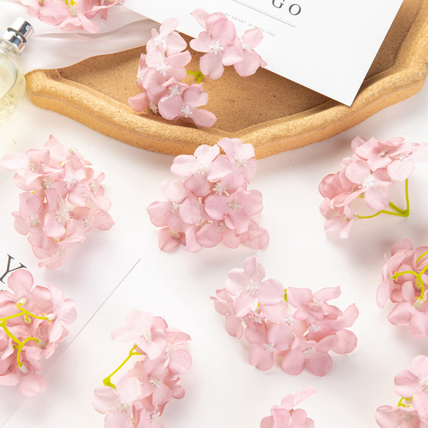 10Pcs Artificial Flowers Wedding Centerpieces for Tables Outdoor Garden Home Decoration Party Christmas Scrapbook Silk Hydrangea