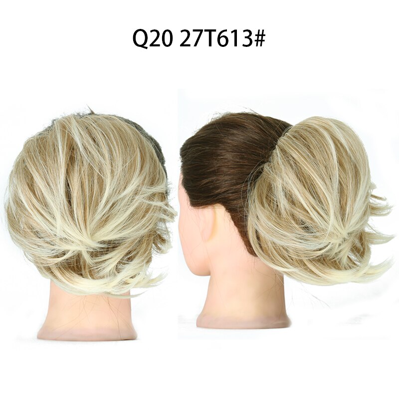 Chignon élastique synthétique pour queue de cheval, postiche, chignon: Q20-27T613