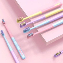 8 Stuks Macaron Ijs Superfijne Tandenborstel Super Zachte Toothbrushdeep Borstel Met Houder Voor Oral Care Tools