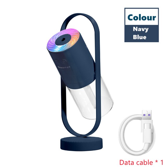 200ml Mini Luftbefeuchter Elektrische Aroma Öl Diffusor USB Kühlen Nebel Spritzgerät Luft Reiniger mit Bunten Nacht Licht für Mini xiaomi: Marine Blau