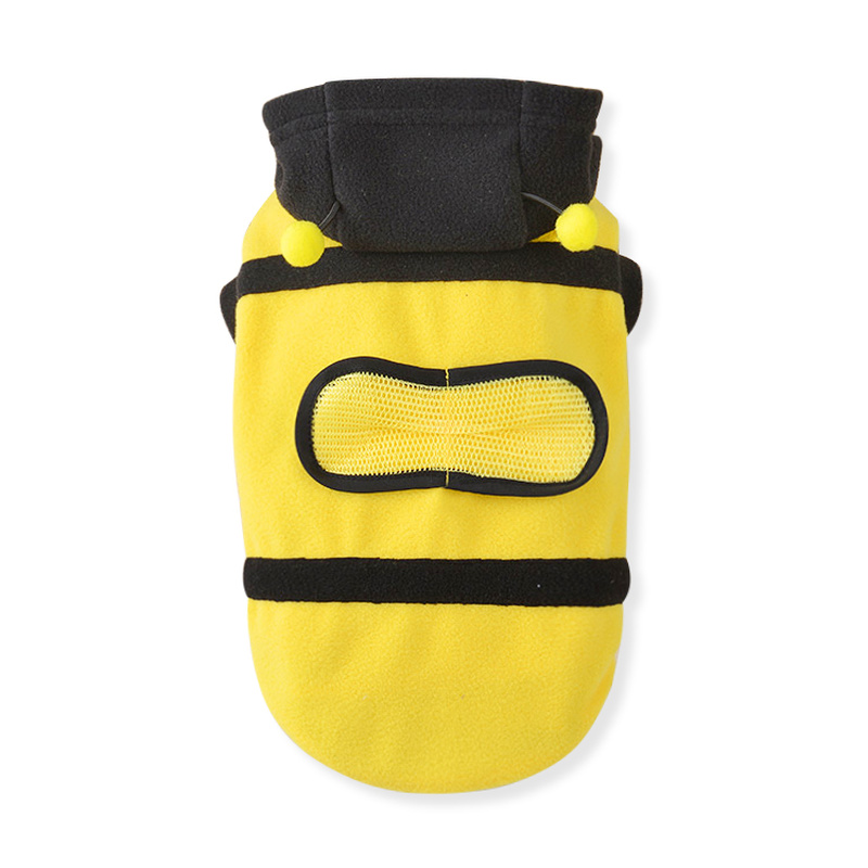 Pet Cat Clothes Funny Soft Bee Costumes Coat Four Seasons Fleece Cat Clothing For Small Cats Kitten Hoodie Puppy Dog Clothes