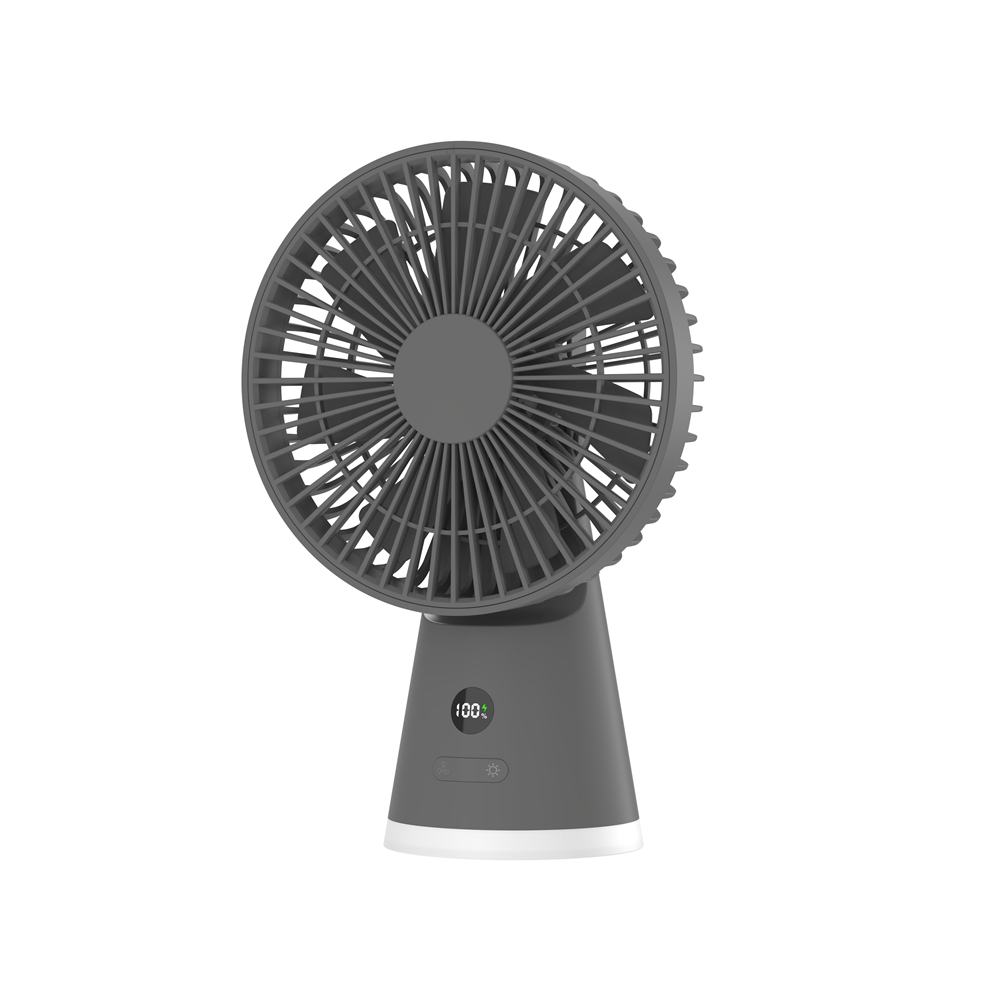 Vvissko Usb Bureauventilator Sterke Luchtstroom & Stille Werking Drie-Speed Wind Mini Tafelventilator 3600Mah Voor Thuiskantoor Slaapkamer: Donkergrijs