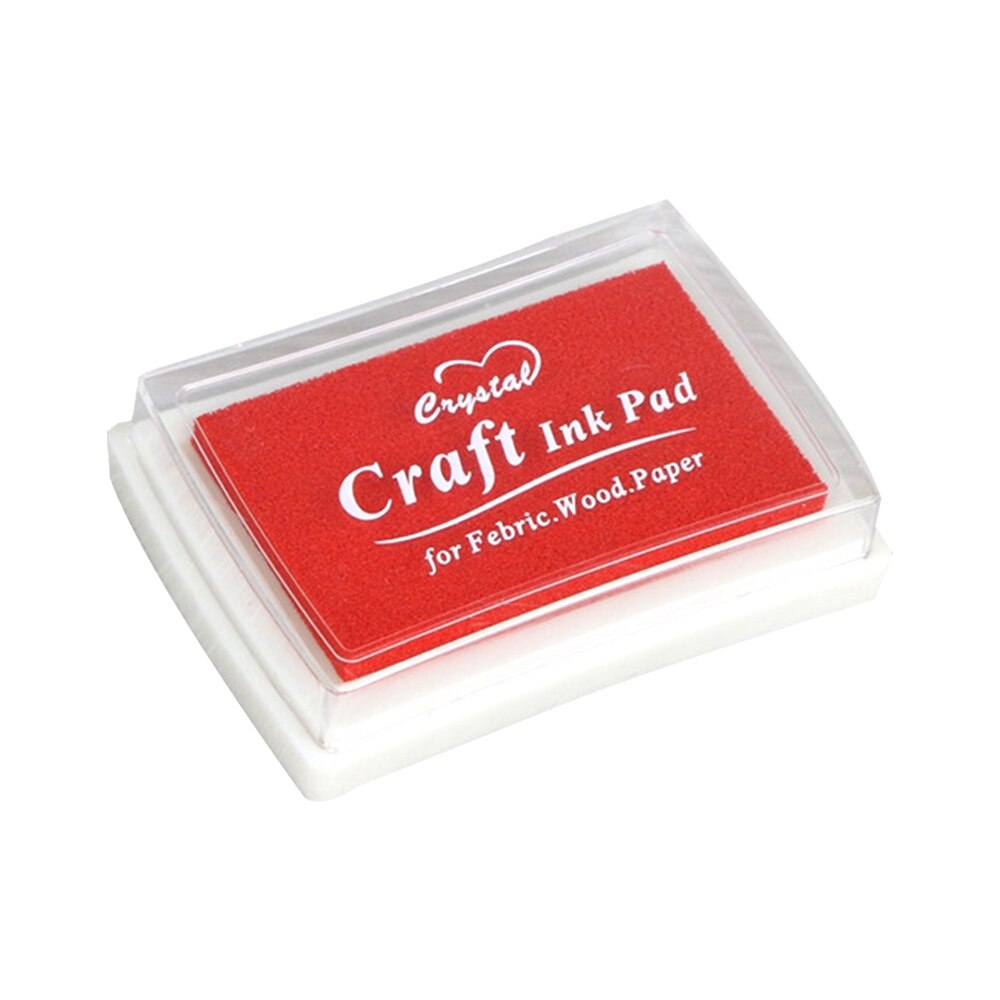 Craft Ink Pad DIY Stamp Inkpad for Children Adult for Rubber Stamps Paper Wood Fabric Scrapbooking Journal Decoration Paint: Red