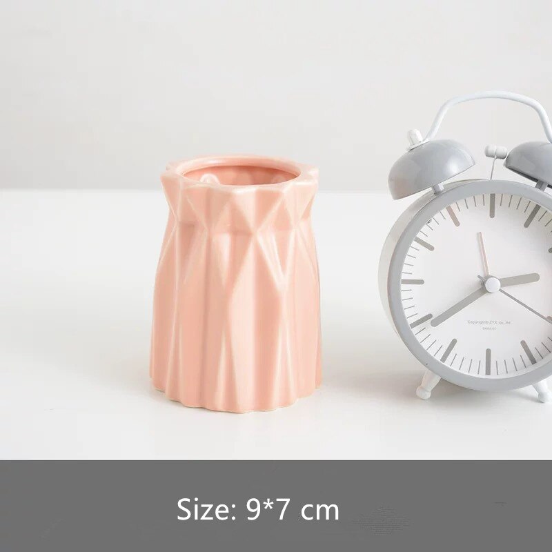 Escova de maquiagem cerâmica frasco de armazenamento rosa cerâmica garrafa de armazenamento organizador de armazenamento de cosméticos caneta titular desktop recipiente de cerâmica: Style 12