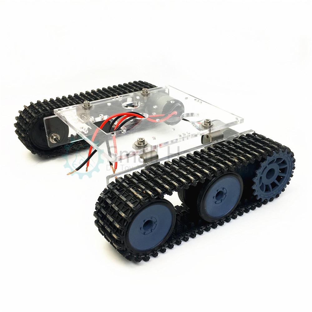 Acryl tank robot chassis DC9-12V rupsvoertuig DIY arduino kit