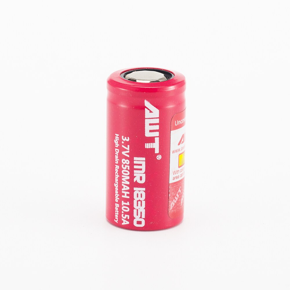 AWT 18350 batterie IMR batterie Rechargeable 18350 batterie 3.7V 850mAh 10.5A Li-ion batterie 18350 T039