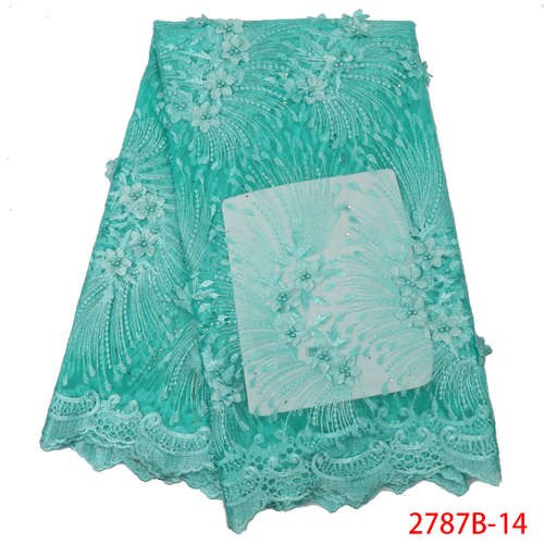 Tissu africain en dentelle, Tulle de , broderie française,: Picture 14