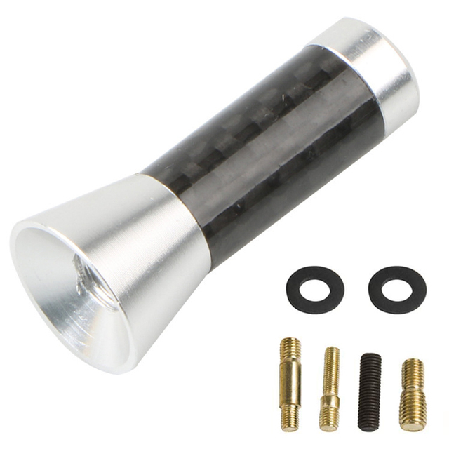 Car Roof Antenna Carbon Fiber 3.5/8/12cm Radio Aerial Antenna Radio FM/AM Metal Receiving Antennas Short Stubby Mast Antenna: MULTI