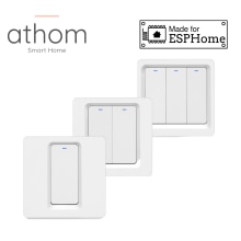 Athom Pre Flitste Esphome ESP8266 Gebaseerd Wifi Schakelaar Sleutel 1/2/3 Gang Neutrale Nodig Werkt Met Home Assitant