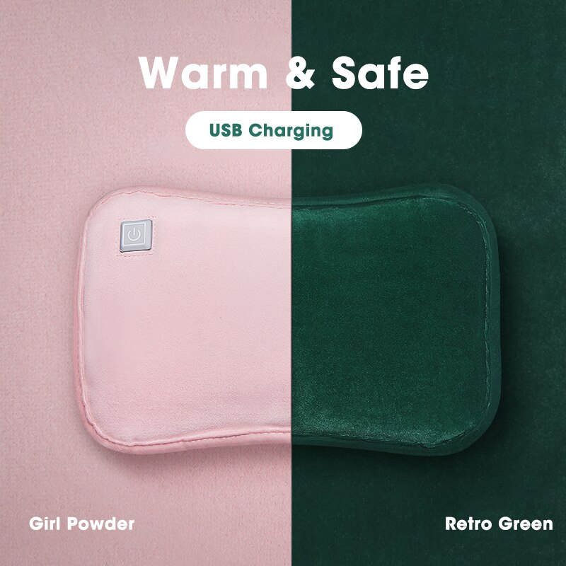 USB Heated Gloves Heating Hand Warmers Cute Pink Washable Plush Pillow Hand Warmer Office Home Work Winter USB Gadgets