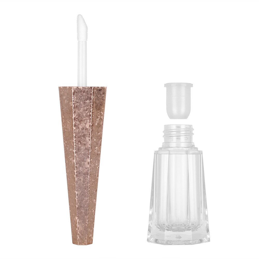 Nowy 1/5 sztuk 7ml geometryczny w kształcie stożka puste jasne opakowania błyszczyka robić ust przenośny DIY balsam robić ust szminka w płynie rury kosmetyczne pojemnik