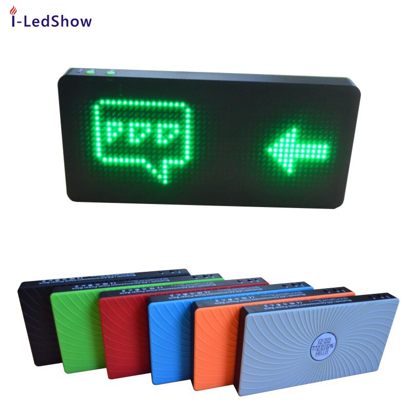 rechargeable power bank with scrolling message LED display screen led charge indicator