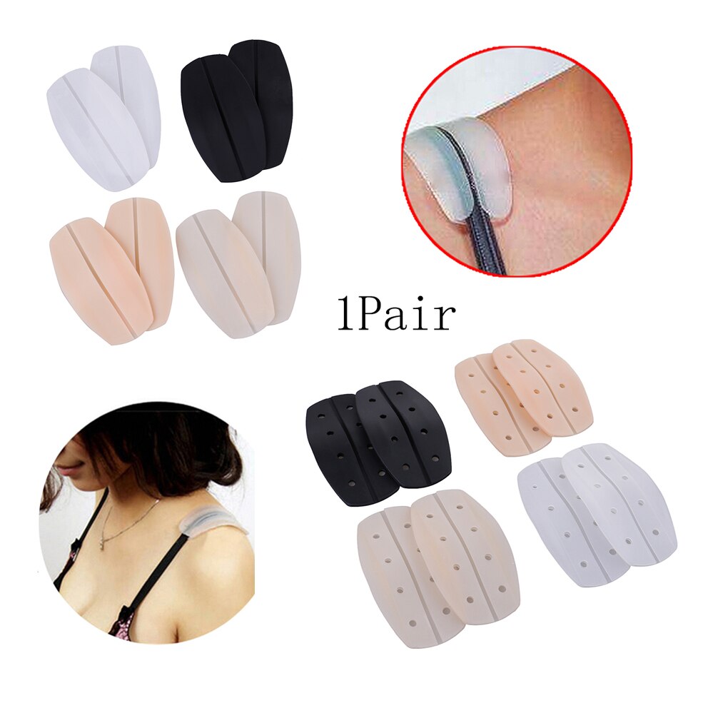 Hombreras de silicona suave antideslizantes, almohadilla Invisible para el hombro, correa para sujetador, cojines, soporte para ropa DIY, accesorios de costura de tela, 2 uds.