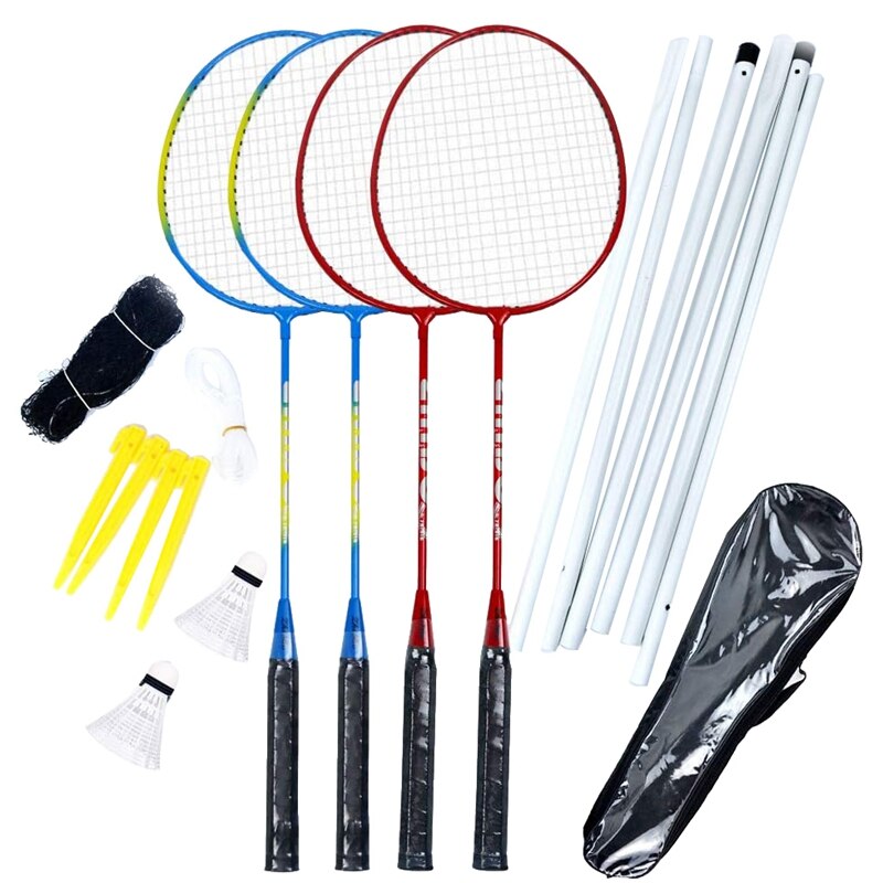 Badminton Set Draagbare Badminton Combo Set Badminton Netto Oefening Sport Gereedschap Voor Outdoor Strand Gazon: Default Title