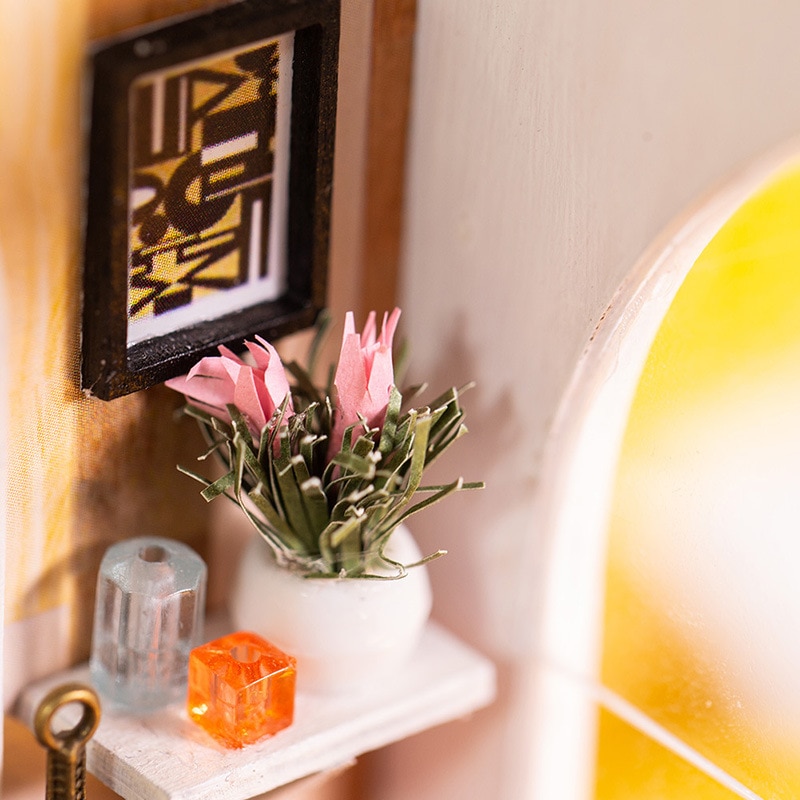 Nowoczesny styl miniaturowy domek dla lalek DIY studio kreatywny Wykonany ręcznie willa drewniane robić montażu modelu sztuki prezenty robić domu zabawki dla dzieci