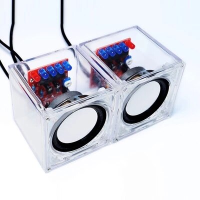 With Housing DIY Music Spectrum LED Flash Kit + DIY Amplifier Speaker Kit Acrylic case