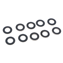 10PCS M12 Aluminum Oil Crush Washers/Drain Plug Gaskets Compatible For Toyota Lexus (Black)