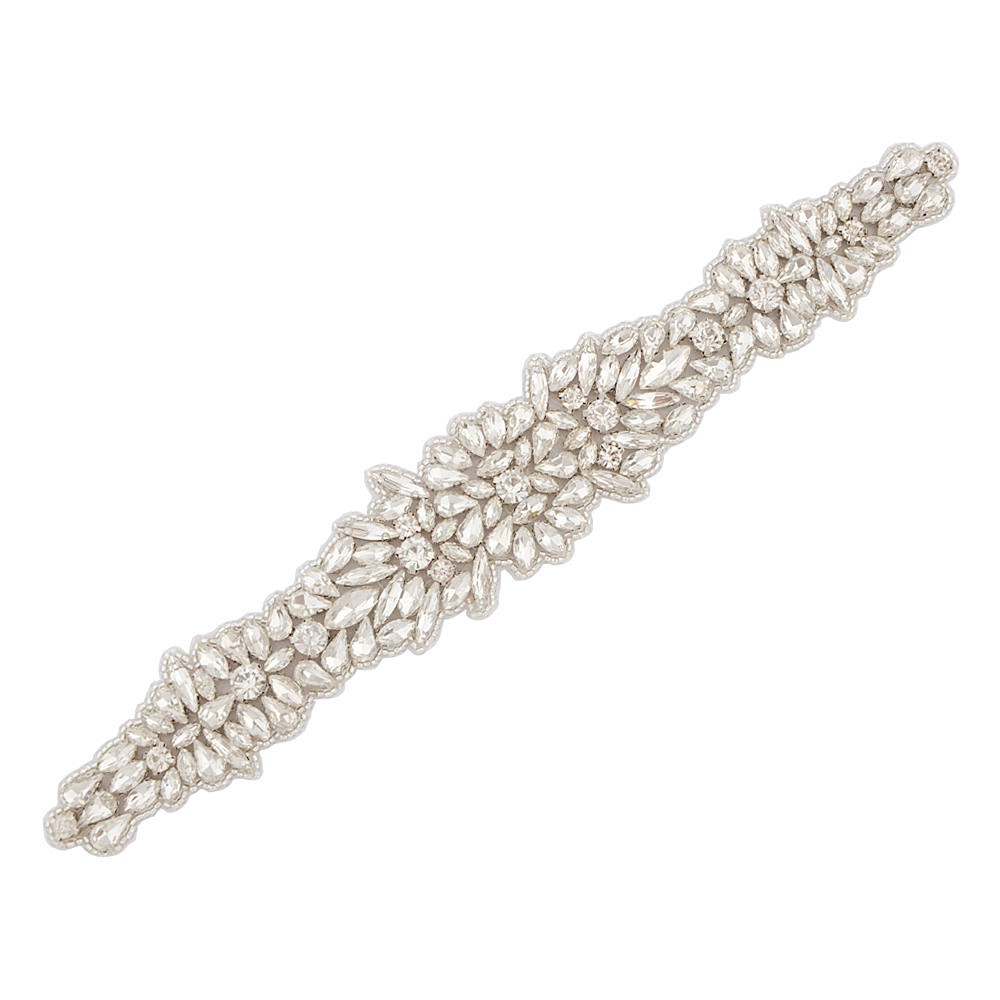ZMS334 Hochzeit Gürtel Strass Gürtel Brautjungfer Gürtel Braut Gürtel Frauen Schärpe Gürtel Hochzeit Zubehör Gürtel für Abendkleider: Applikationen