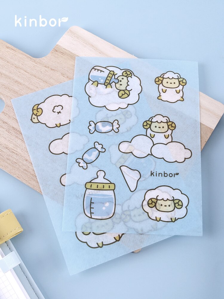 Kinbor Cute A6 Notebook Notepad Record Book Self-Discipline Punch Handbook Girl Efficiency Plan Schedule Set