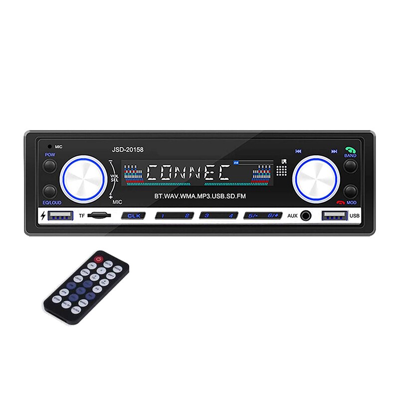 Samochodowe stereofoniczny z Bluetooth, samochodowe radio samochodowe 4X60W cyfrowy odtwarzacz MP3 połączenia w trybie głośnomówiącym z radiem FM Port USB/AUX/TF