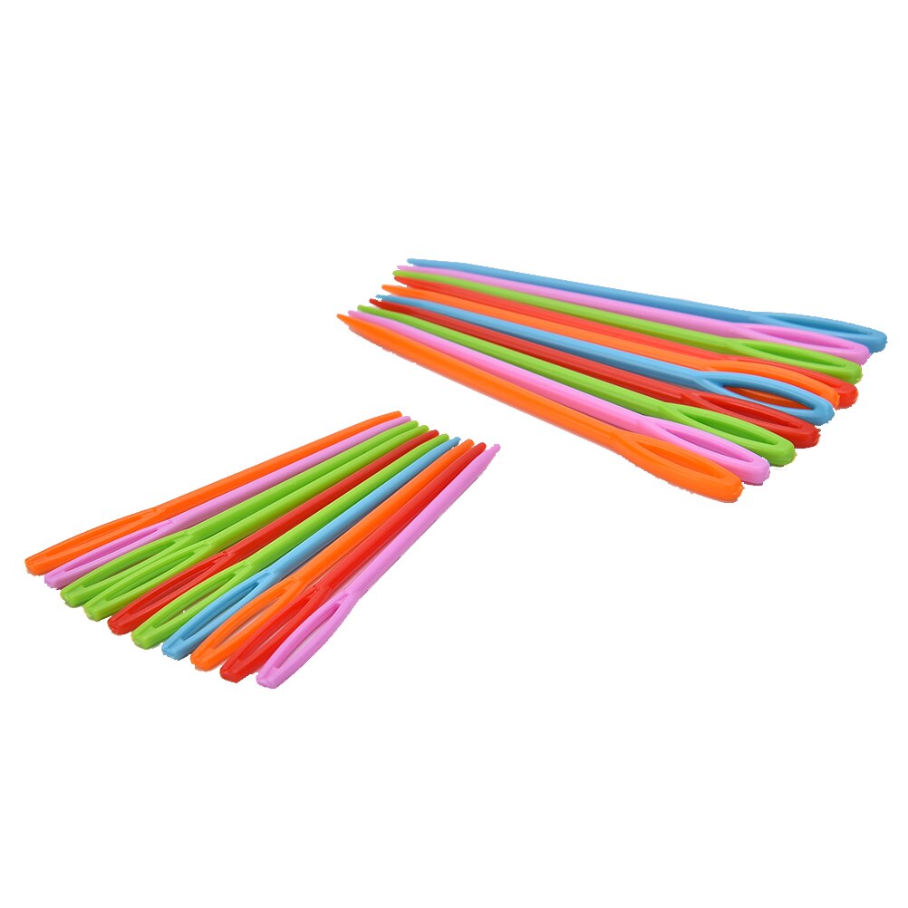 20 stk / mye heklenål barn plast barn vev utdannelse sy strikking korssting strikkepinne 7cm/9cm