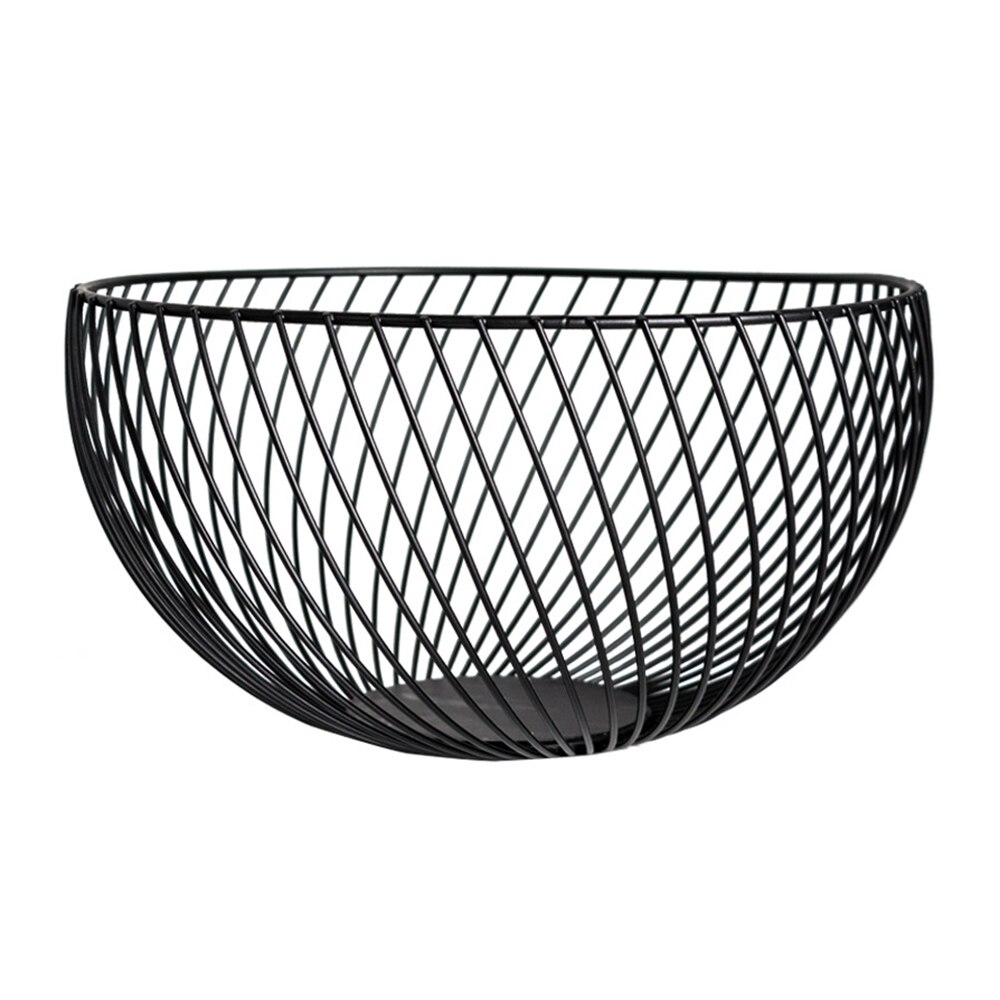 Nordic Fruit Basket Wrought Iron Modern Kitchen Storage Drain Basket Home Living Room Snack Fruit Bowl: 03
