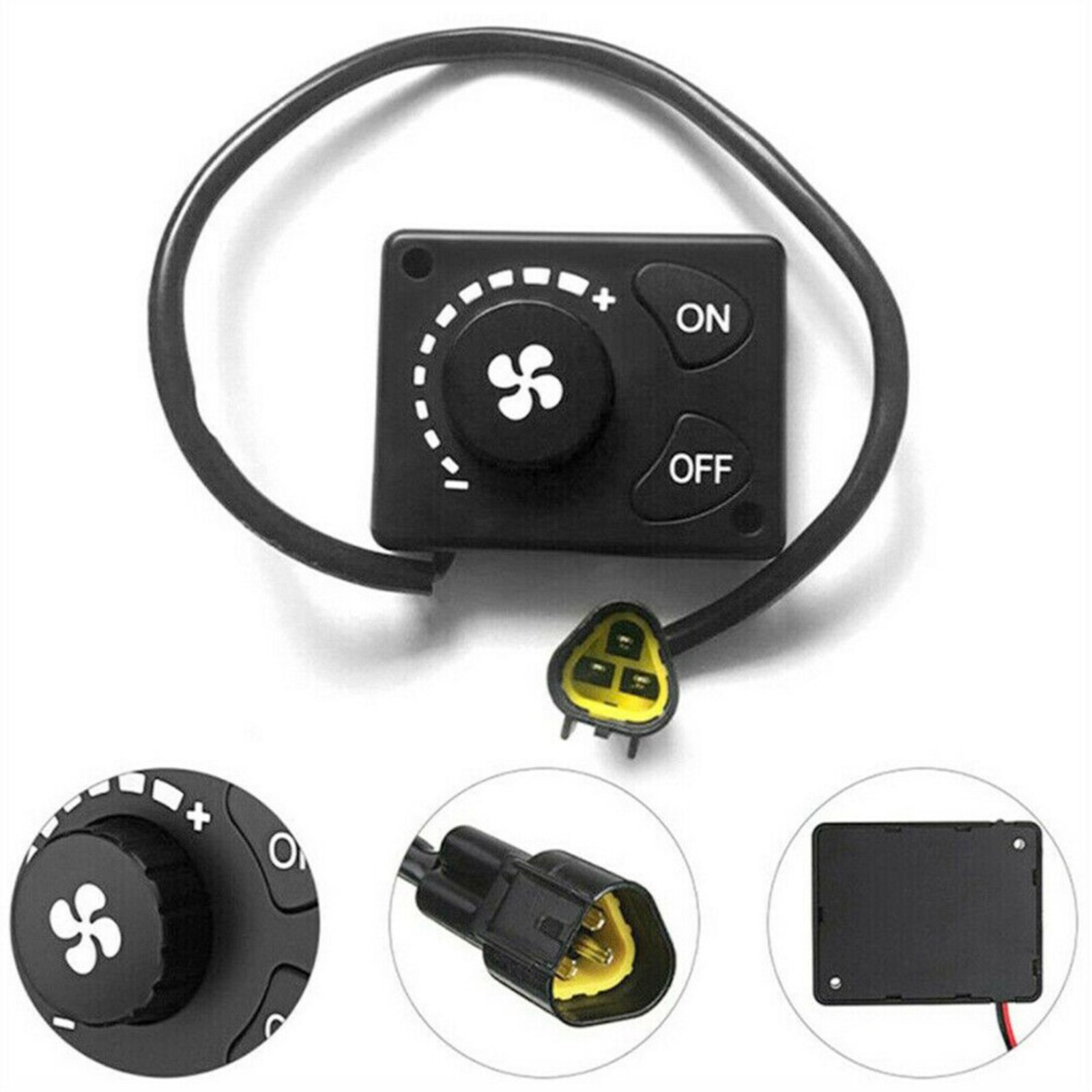 Bouton de commande de chauffage de stationnement diesel à air, interrupteur de contrôleur de camion, 3 broches, 12 V, 24V