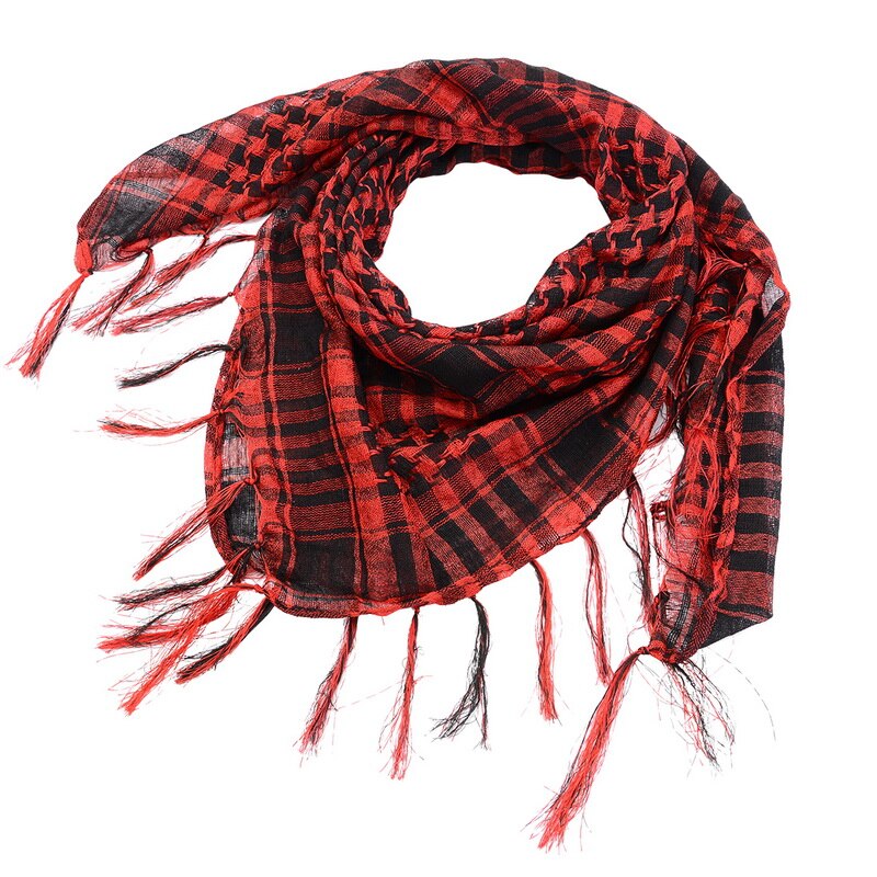 Bufanda de pata de gallo árabe para mujer, gruesa de invierno, suave, cálida, de Cachemira, blanca y negra, larga, con borla,: Blanco