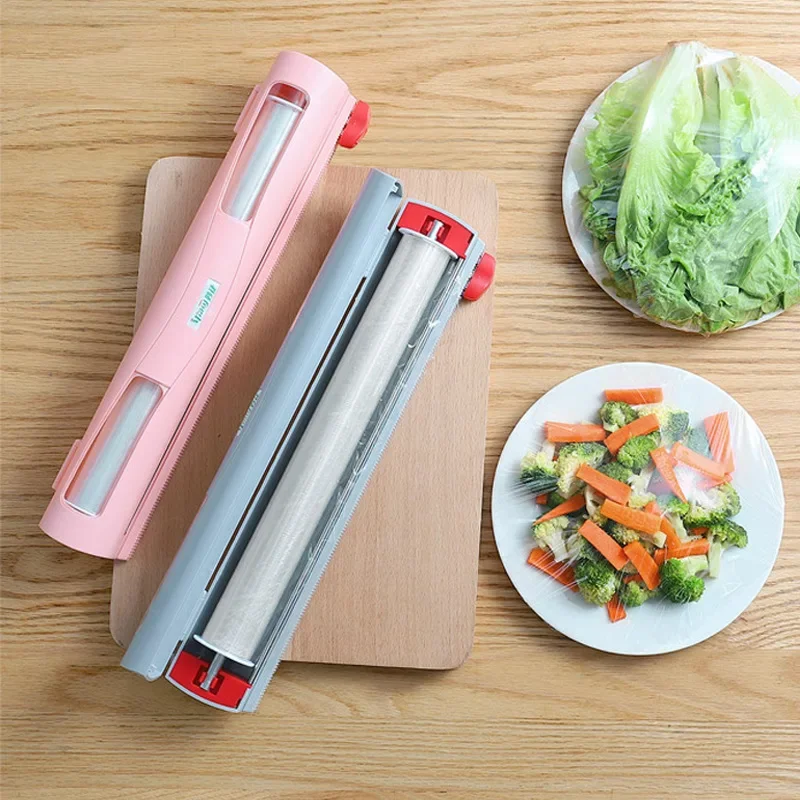Lebensmittel Kunststoff wickeln Spender Frischhaltefolie Spender Cutter Saran wickeln Spender Aluminium Folie Pergament Papier Injektor Küche Werkzeug